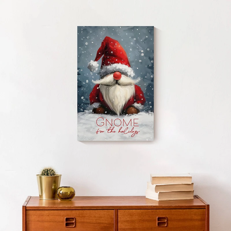 Gnome Santa 11" x 14" Canvas Wall Art