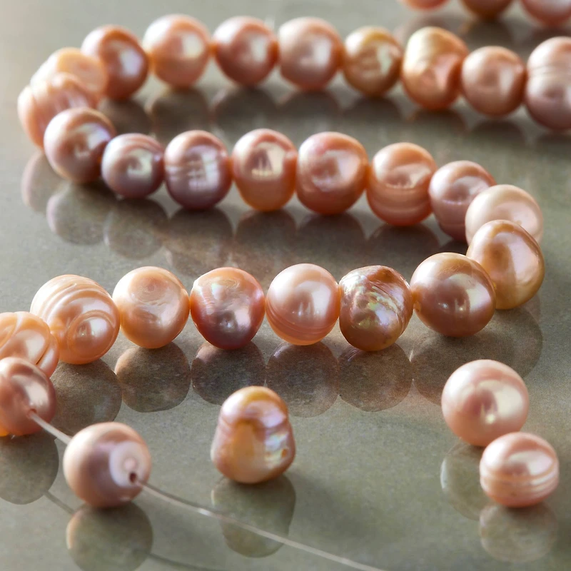 Lavender Pearl Potato Beads, 8mm by Bead Landing™
