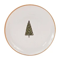Ceramic Pine Tree Plate, Set of 4