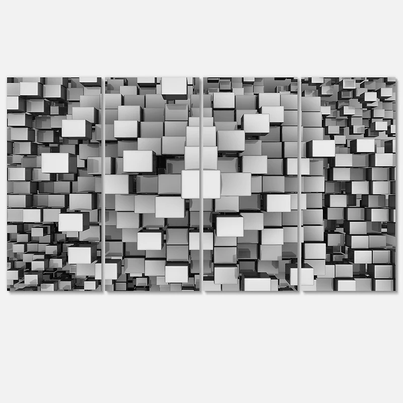 Designart - Black and Grey Cubes