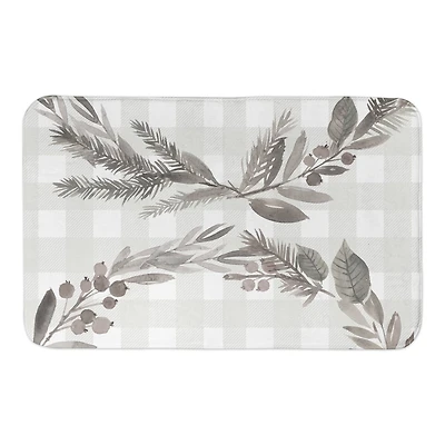 Holiday Neutral Botanical Bath Mat