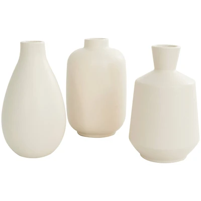 Cream Minimalistic Ceramic Vase Set