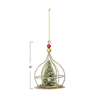 Hello Honey® Sisal Glitter & Faux Snow Christmas Tree Ornament