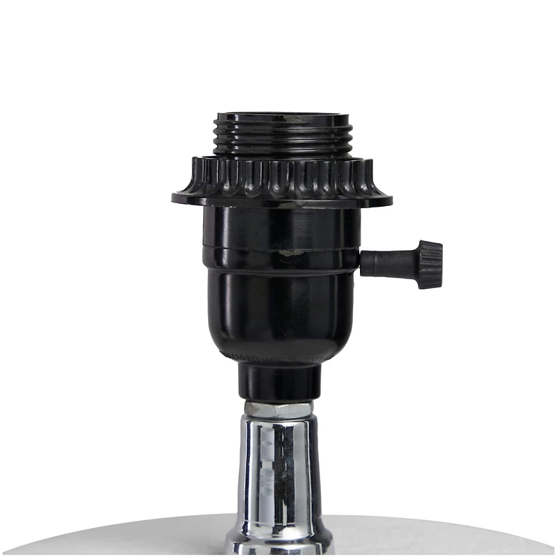 White Cement Pot Textured Table Lamp