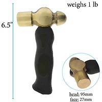 The Beadsmith® 1lb. Brass Ergo Handle Hammer