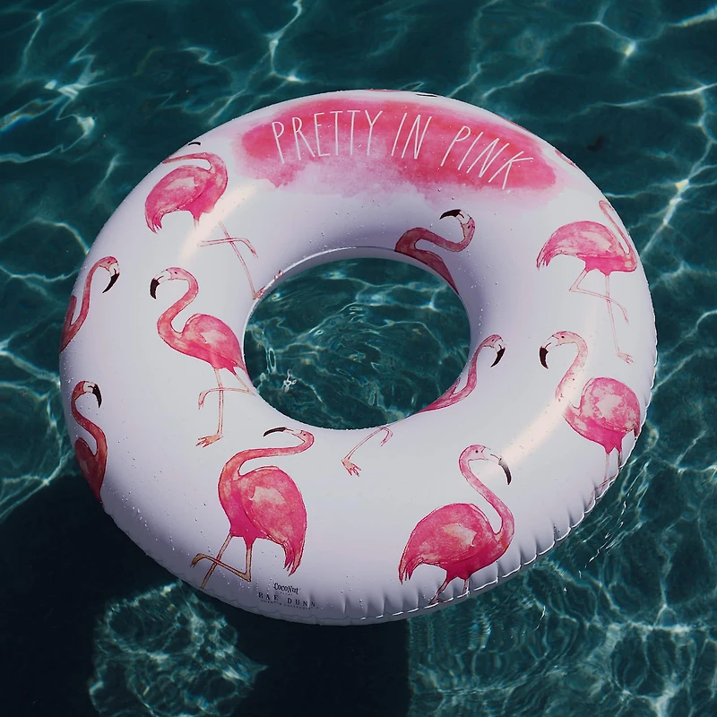 Rae Dunn 4ft. Pretty in Pink Flamingo Pattern Ring Float