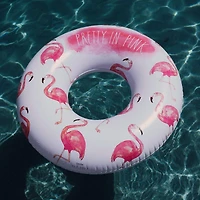 Rae Dunn 4ft. Pretty in Pink Flamingo Pattern Ring Float