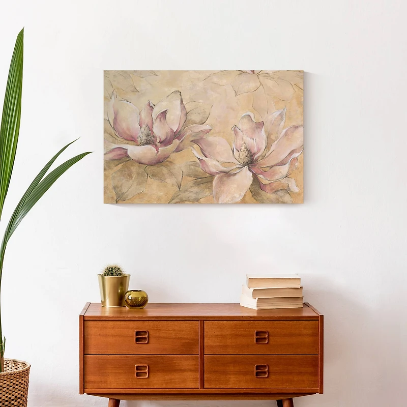 Pink Magnolia 24" x 16" Canvas Wall Art