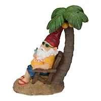 12.25" Tropical Gnome Outdoor Garden Statue