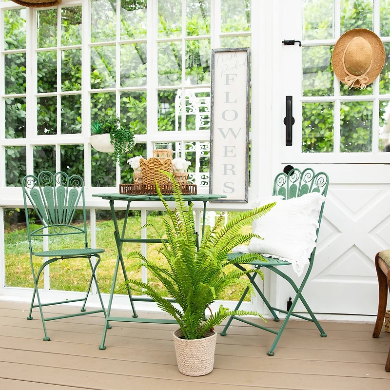 3ft. UV Resistant Artificial Boston Fern Potted Plant with Real Touch Leaves (Indoor/Outdoor)