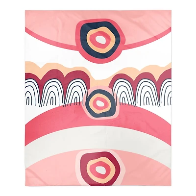 Funky Wave Pattern 50" x 60" Coral Fleece Blanket