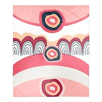 Funky Wave Pattern 50" x 60" Coral Fleece Blanket