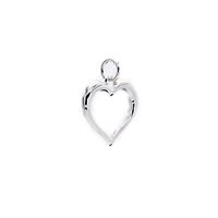 Charmalong™ Silver Plated Open Heart Charm by Bead Landing™