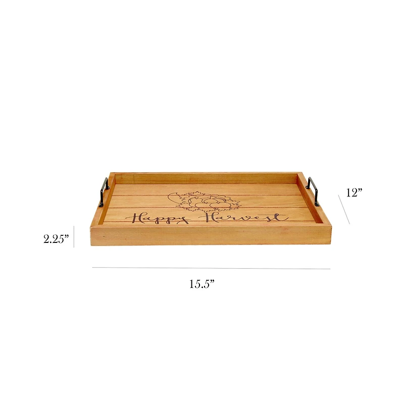Elegant Designs™ 15.5" Happy Harvest Serving Tray with Handles