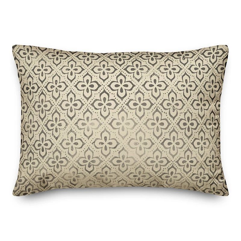 Floral Tile Pattern Throw Pillow 14" x 20"