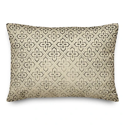Floral Tile Pattern Throw Pillow 14" x 20"