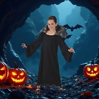 Black & Gray Vampire Girl's Costume