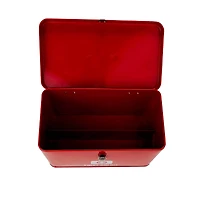 Mind Reader Red Large First Aid Kit Box With Detachable Tray & Top Handles