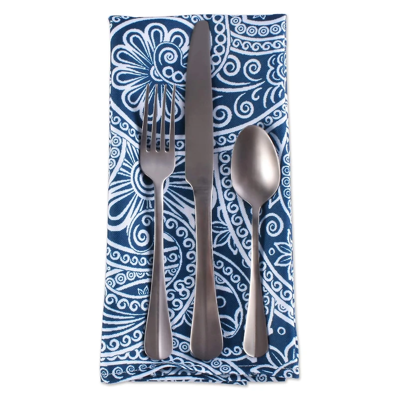 DII® Blue Paisley Print Outdoor Napkins, 6ct.