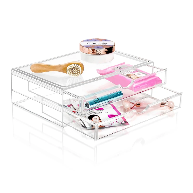 Sorbus 2-Drawer Extra Large Acrylic Cosmetic Organizer