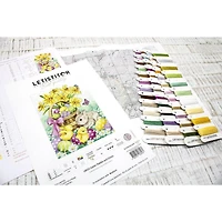 Letistitch Counted Cross Stitch Kit Easter Rabbit and Chicks