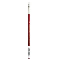 Connoisseur® White Taklon Short Hanlde Angular Brush