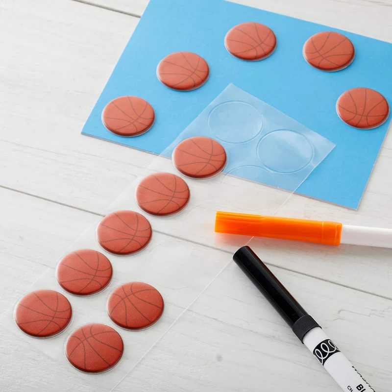 12 Packs: 12 ct. (144 total) Mini Basketball Stickers by Recollections™