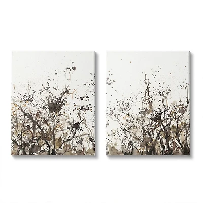 Stupell Industries Watercolor Field of Grassy Weeds Brown Tan Painting Canvas Wall Art