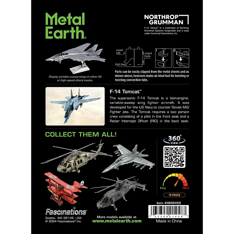 Metal Earth® F-14 Tomcat™ Steel Model Kit