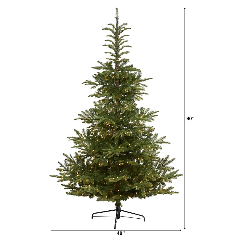 7.5ft. Pre-Lit Layered Washington Spruce Artificial Christmas Tree, Clear LED Lights