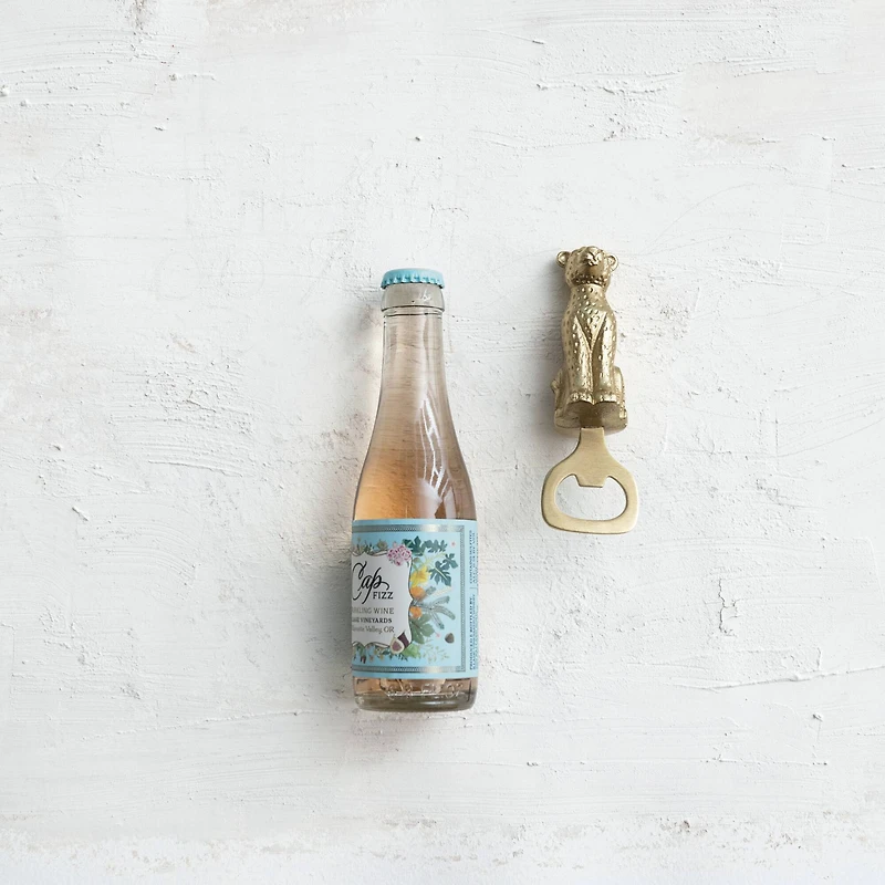 Hello Honey® Gold Antique-Style Cheetah Bottle Opener