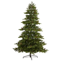 7.5ft. Pre-Lit Yukon Mountain Fir & Pinecones Artificial Christmas Tree with Clear Lights