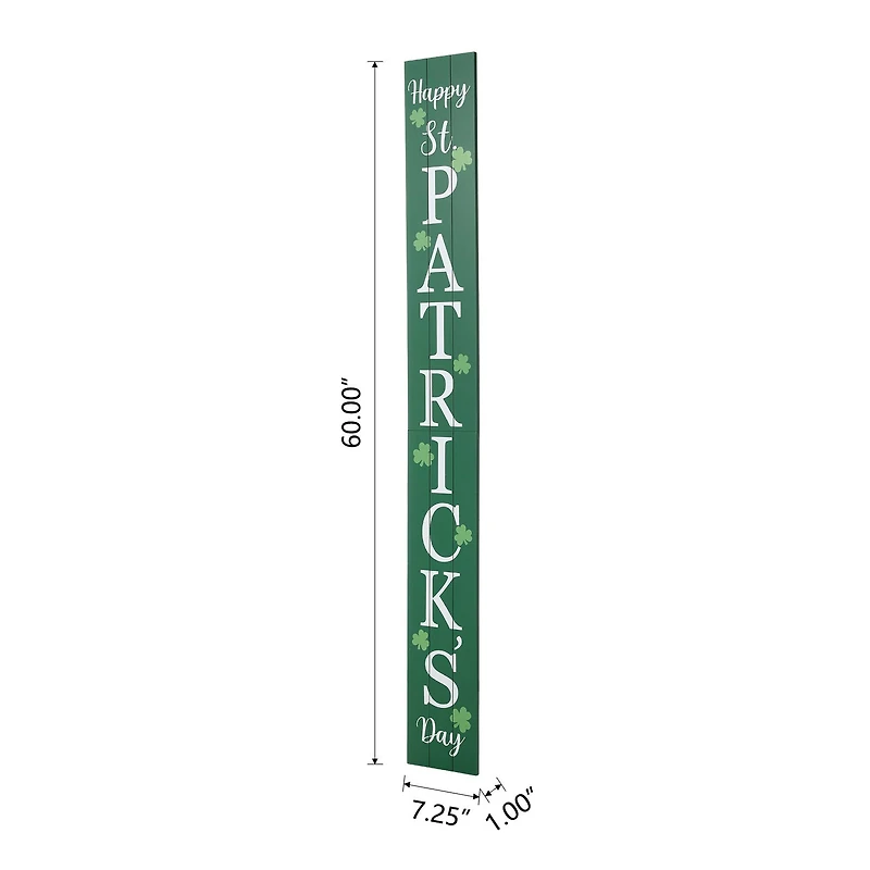 Glitzhome® 60'' Wooden ''Happy St. Patrick's Day'' Porch Sign