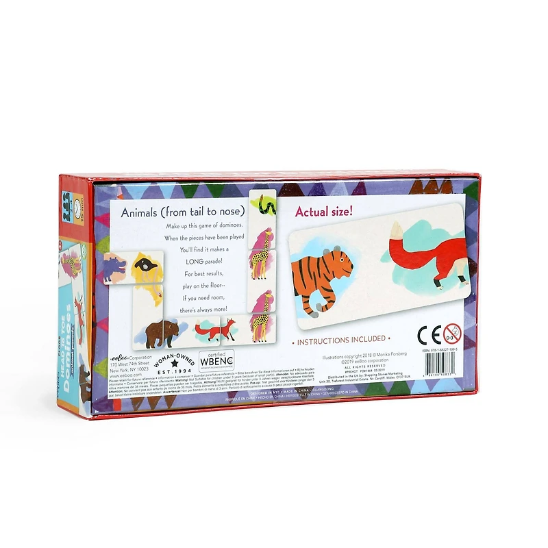 eeBoo Animal Parade Head to Toe Dominoes