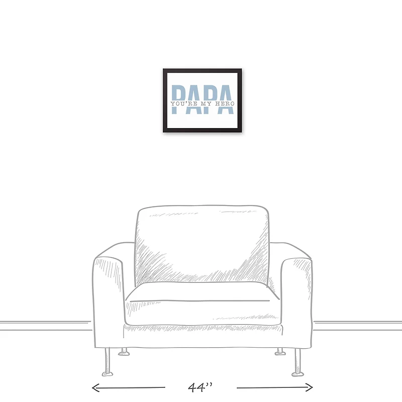 Hero Papa Black Framed Canvas