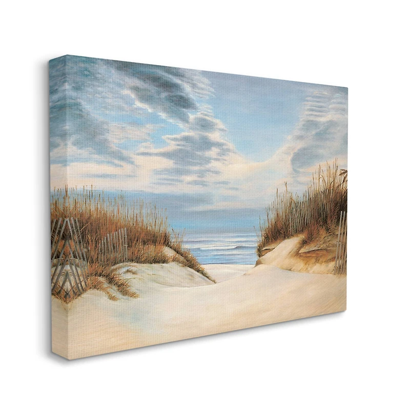 Stupell Industries Alluring Cloudy Beach Path Canvas Wall Art