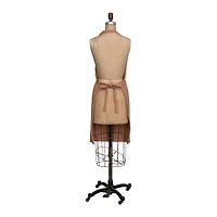 Hello Honey® Terra Cotta Woven Linen & Cotton Waffle Apron with Pocket