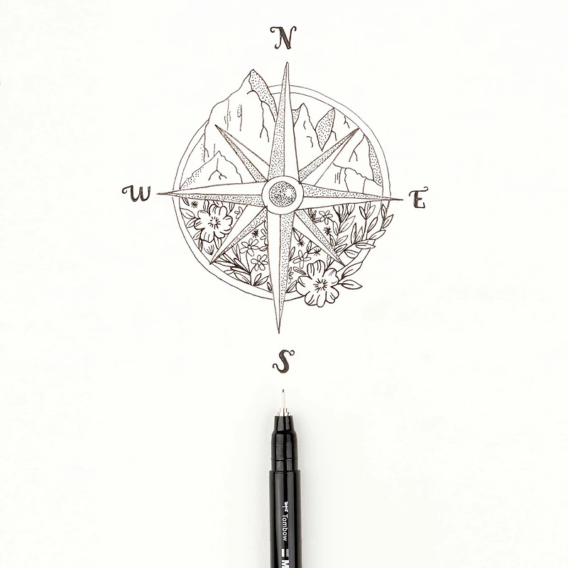 Tombow MONO 005 Black Drawing Pens, 2ct.