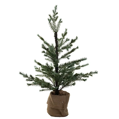 Hello Honey® 2.5ft. Green Faux Spruce Tree in Burlap Sack