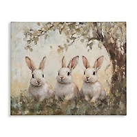 Stupell Industries Fairytale Bunnies under Tree Canvas Wall Art