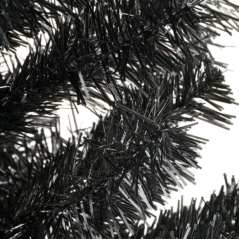 3ft. Unlit Black Tinsel Artificial Christmas Tree