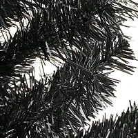 3ft. Unlit Black Tinsel Artificial Christmas Tree