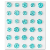 12 Packs: 30 ct. (360 total) Aqua Iridescent Pinwheel Bling Stickers by Recollections™