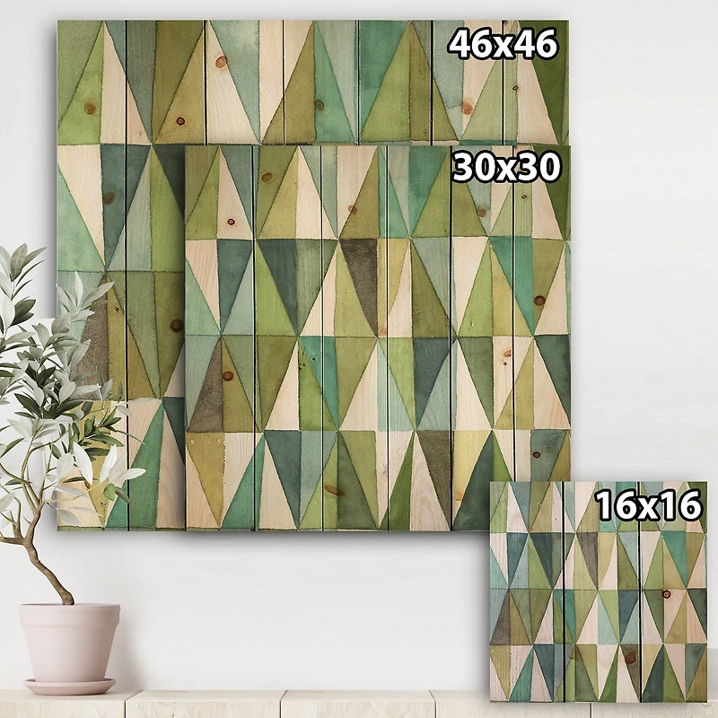 Designart - geometric Green Triangle III