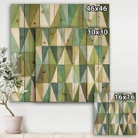 Designart - geometric Green Triangle III