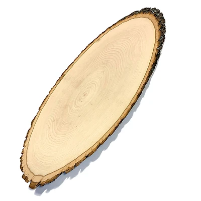 Wilson 17.5" Basswood Elongated Round Slice, 4ct.