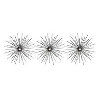 Habitat Cabers Silver Starbursts Metal Wall Art