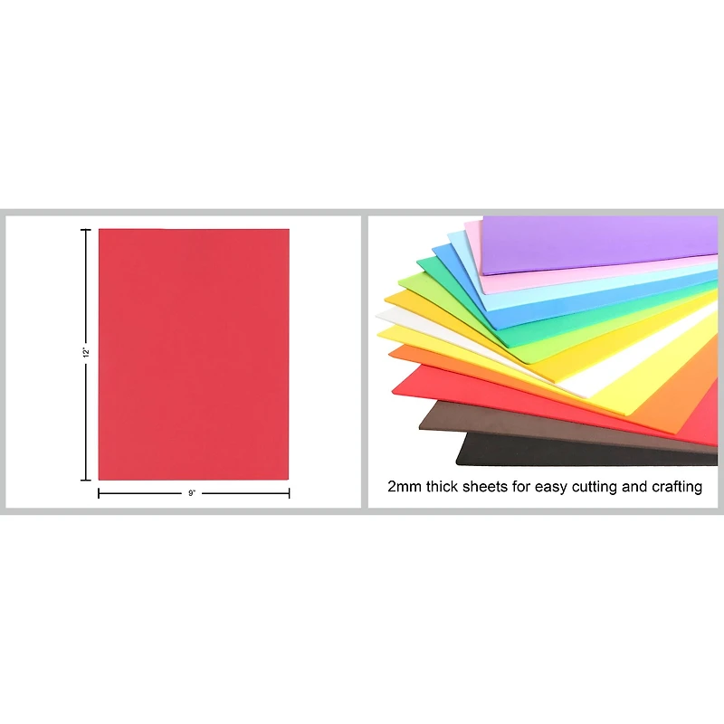 Essentials by Leisure Arts 2mm White Foam Sheets, 15ct.