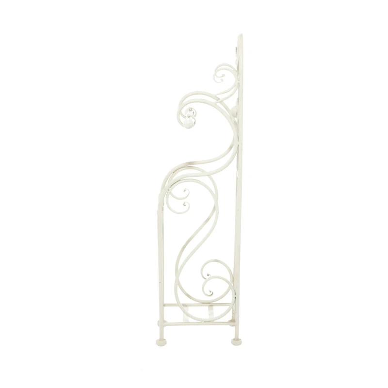 24" Cream Iron Traditional Toilet Paper Towel Holder