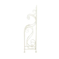 24" Cream Iron Traditional Toilet Paper Towel Holder